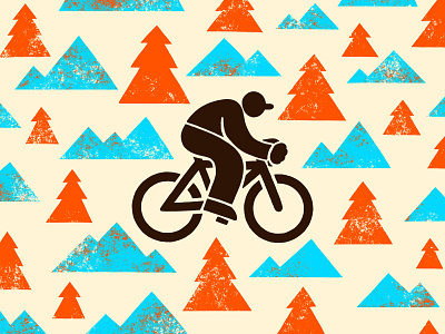 Bikin' biking design illustration mountains texture