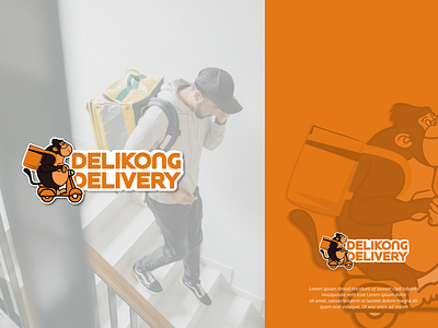 Delikong Delivery Logo Design