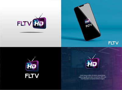 FLTV HD Logo Design behance project branding design dribble shot find work graphic design illustration logo logo 2022 logo design modern logo ui vector