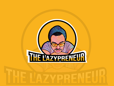 The Lazypreneur Portrait Logo Design behance project branding business logo design 2022 dribble shot find work graphic design illustration logo logo design maskot logo portrait logo professional logo ui vector