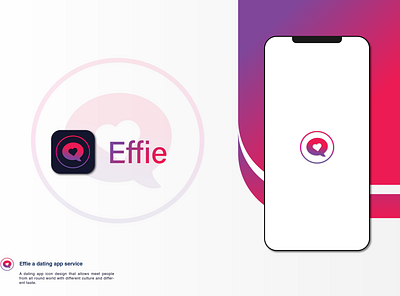 Effie - App icon Design app icon app logo behance project branding dating app icon design dribble shot find work graphic design graphics design illustration logo logo design ui vector