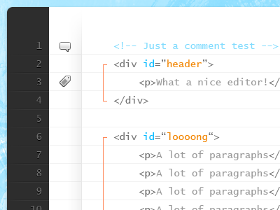Coditor code editor syntax highlightning