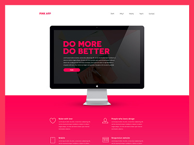 Pink App - Side Project minimal pink side site ui ux web web design website