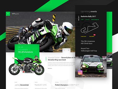 Daftracing - racing team website concept car concept hero intro layout motorcycle racing speed ui ux web website