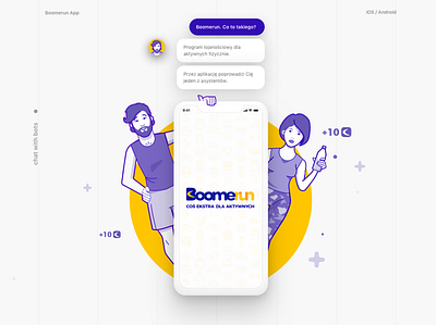 BOOMERUN android branding design graphic design illustration ios logo typography ui ux vector