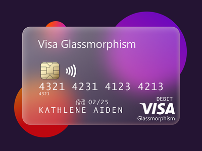 Debit Card Glassmorphism debit card glassmorphism