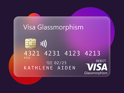 Debit Card Glassmorphism