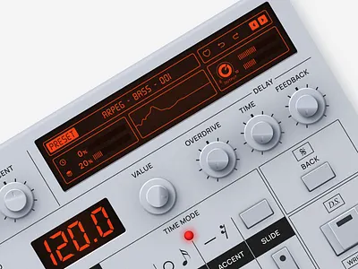 VST Ui Design - Roland TB-03 p.2 app app design dashboard design figma plugin ui uiux ux vst