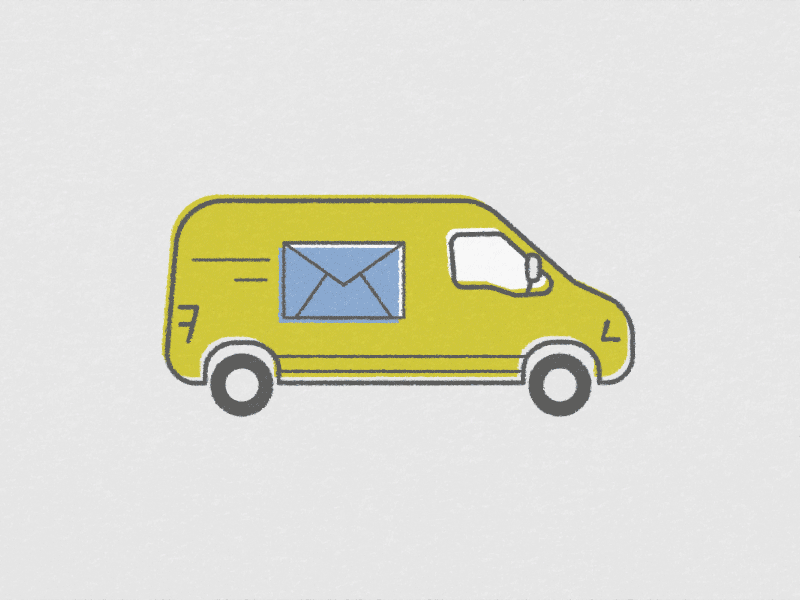 Mail Truck animation line loop offset texture