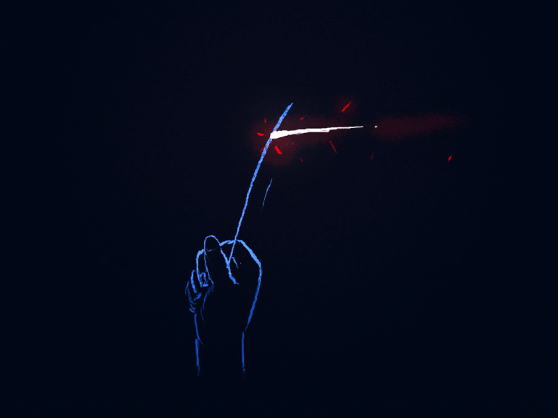 Sparkly Independence Loop rough animator 4th of july sparkler cel animation loop
