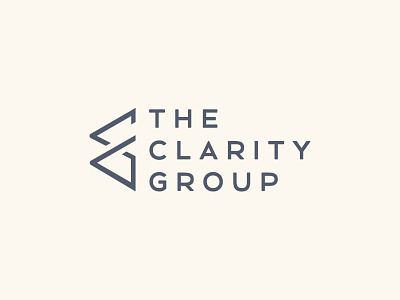 The Clarity Group graphic design icon logo logomark therapy typography