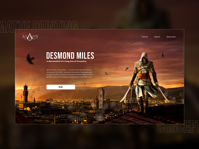 Assasin's Creed website concept