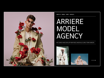 MODEL AGENCY WEBSITE CONCEPT concept fashion model modeling ui ux webdesign webdesigner website