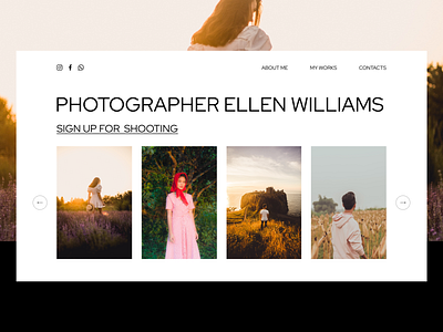 Photographer website concept personalbrand photographer photography portfolio ui ux webdesign webdesigner
