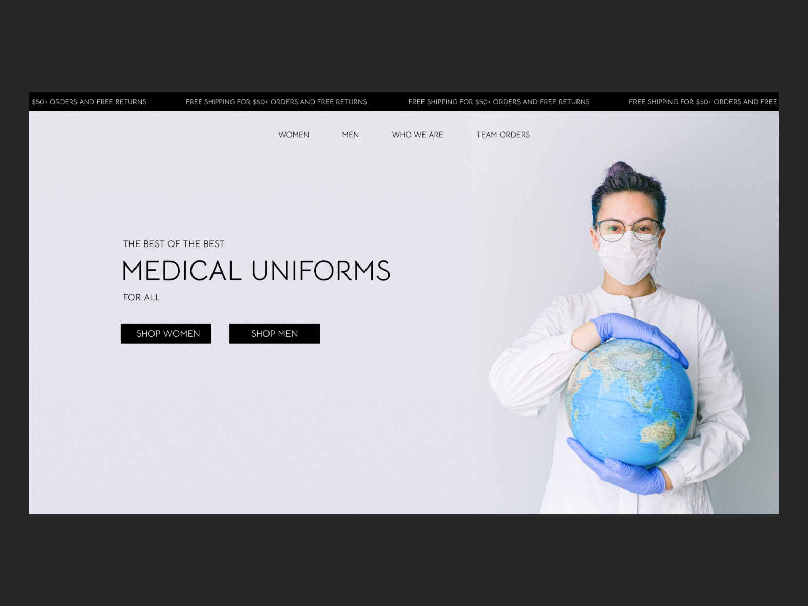 Medical uniforms store by Anastasia on Dribbble