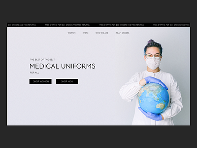 Medical uniforms store concept design doctor e commerce ecommerce medicalstore onlineshop ui uniform ux webdesign website