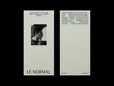 le normal branding design graphic design