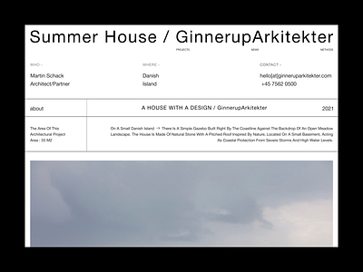 CONCEPT FOR GinnerupArkitekter design ux