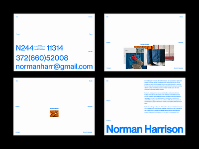 NORMAN HARRISON branding design graphic design typography ui ux