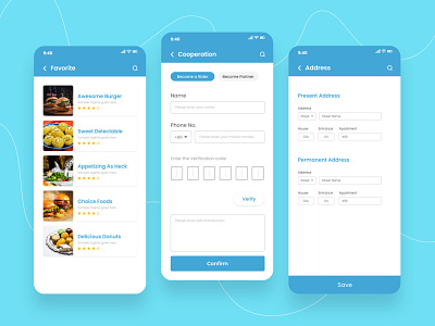 Food Delivery App Profile UI Design