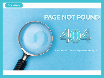 404 Error page