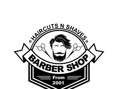 Barber shop logo barber shop logo branding combination mark design graphic design illustration illustrator logo vector