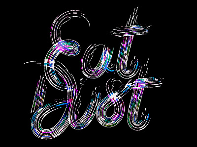 Eat Dust dust eat script watercolor watercolour