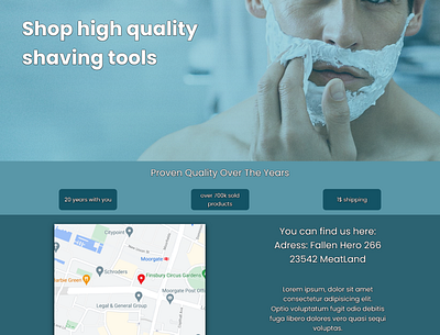 ShaveShop front page css3 design html css html5 web