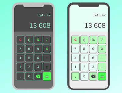 #Daily UI 004 - Calculator calculator dailyui dark theme design light theme ui design