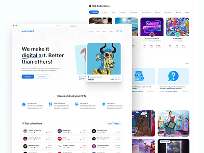 MarkeNFT Landing Page Design