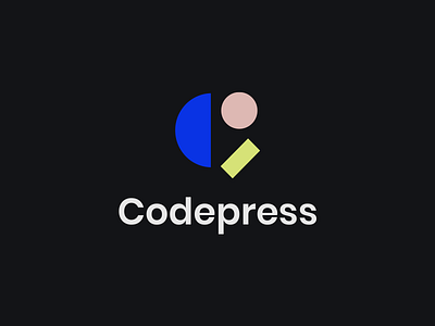 Codepress brand branding design geometric icon logo minimalist logo shapes vector wordpress wordpress design wordpress development