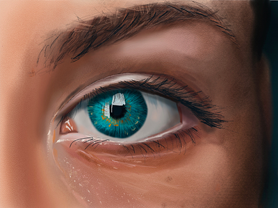 Eye digital art eye eyebrow eyelashes illustration iris procreate pupil skin