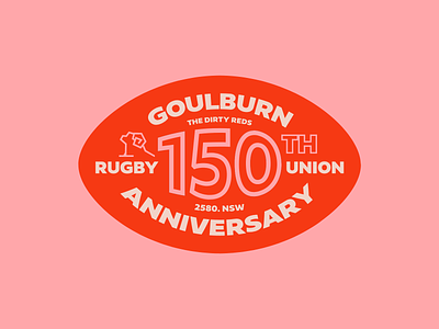 Goulburn Reds 150th anniversary anniversary branding illustration ram retro rugby sport sports branding typography