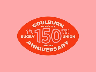 Goulburn Reds 150th anniversary anniversary branding illustration ram retro rugby sport sports branding typography