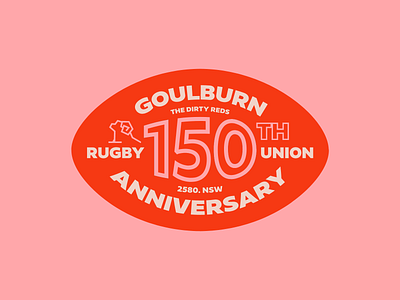 Goulburn Reds 150th anniversary anniversary branding illustration ram retro rugby sport sports branding typography