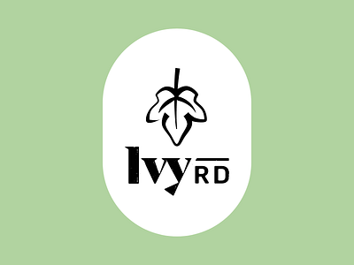 Ivy Rd – stacked branding icon ivy leaf leaf logo logo road rustic typogaphy vintage