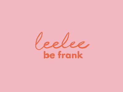 Leeleebefrank logo handwritten branding logo handwriting