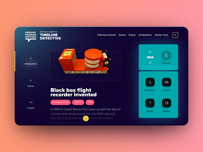 Education app — dashboard app concept concept design dashboard debut debutshot design education game gradient history museum timeline ui ui design user interface ux web