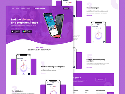 Landing Page Design for ImNotScared design landing page design ui user experience design user interface design ux ux ui web design website design