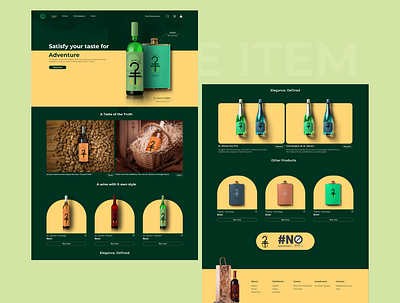 Landing Page for a wine store branding dailyui design illustration logo typography ui uiux ux vector