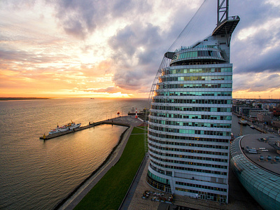 Atlantic Sail - Bremer Haven design drone exterior design hotel photography