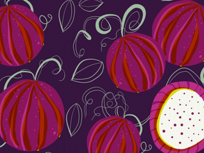 Some kind of funky fruit bold fruit funky pattern pink playful purple