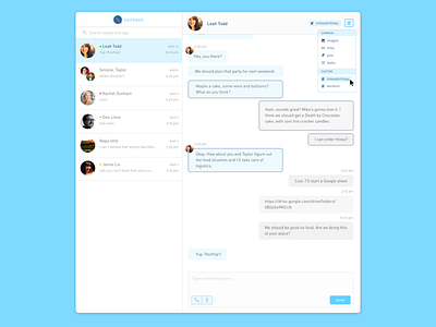 Chatting and Tagging chat message social tag ui