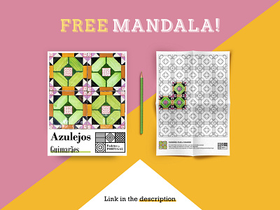 Stay Home & Color - Portuguese tiles mandala