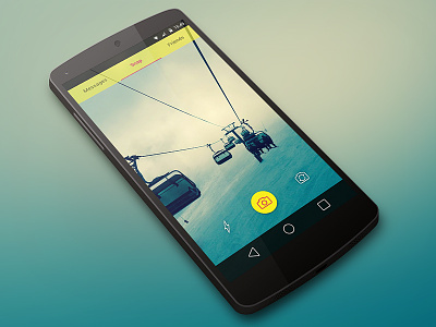 Snapchat Redesign - Material Design android android l app camera material design mobile snapchat ui usability ux