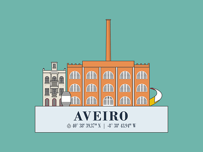 Aveiro, Portugal - Minimal Illustration aveiro boat flat illustration line minimal moliceiro ovo mole portugal simple vector