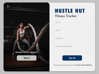 Hustle Hut Sign Up design modal sign up typography ui ux