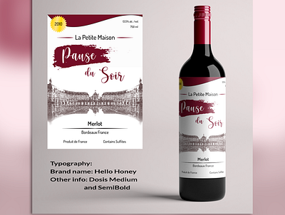 Wine Label Design ❤️ branding dailyui des design graphic design illustration logo ui ux vector