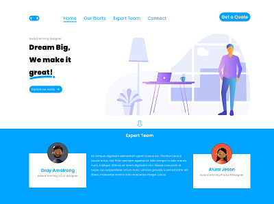 Landing page for your company design ui ux