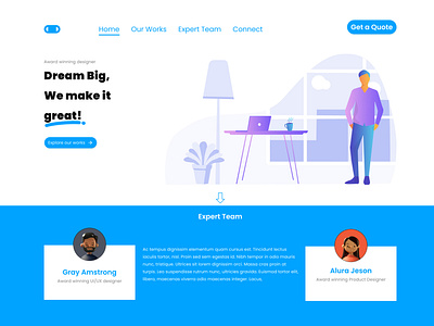 Landing page for your company